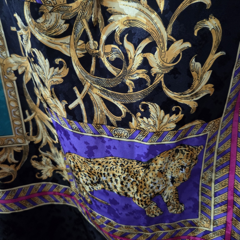 Ruth Norman Vintage Neiman Marcus Colorful Animal Print Kaftan Caftan Dress OS - Picture 13 of 16